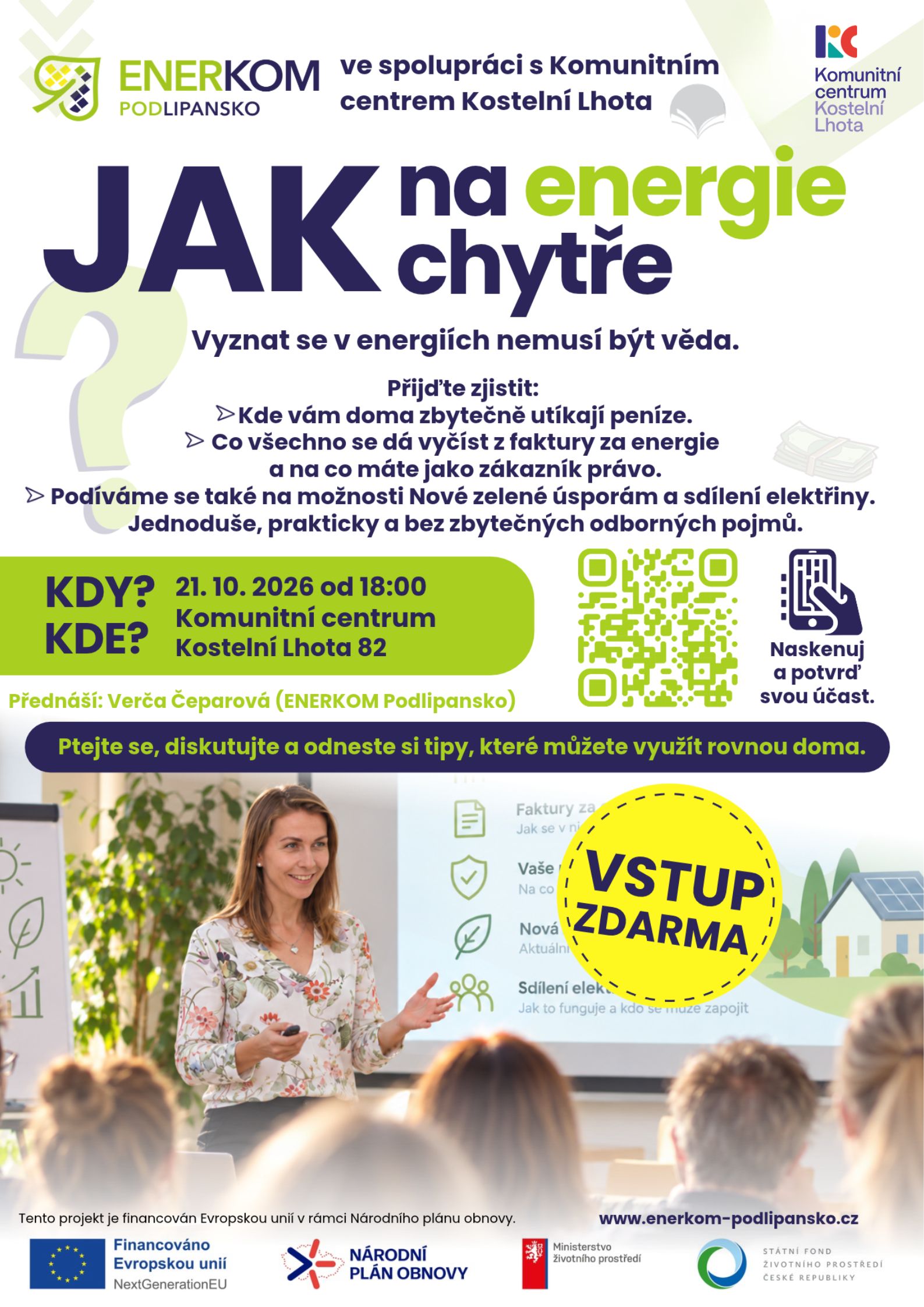 Jak na energie chytře - přednáška pro veřejnost