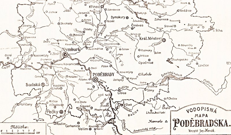 Vodopisná mapa z roku 1906