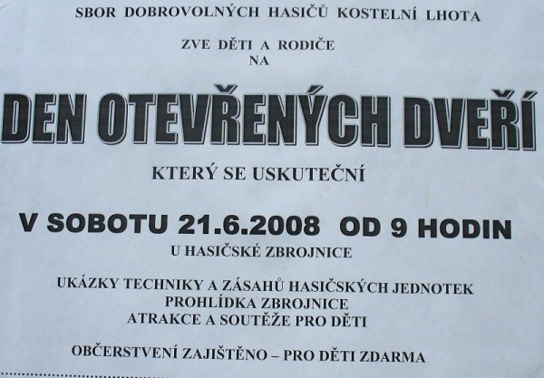 Den otevřených dveří 21.6. 2008